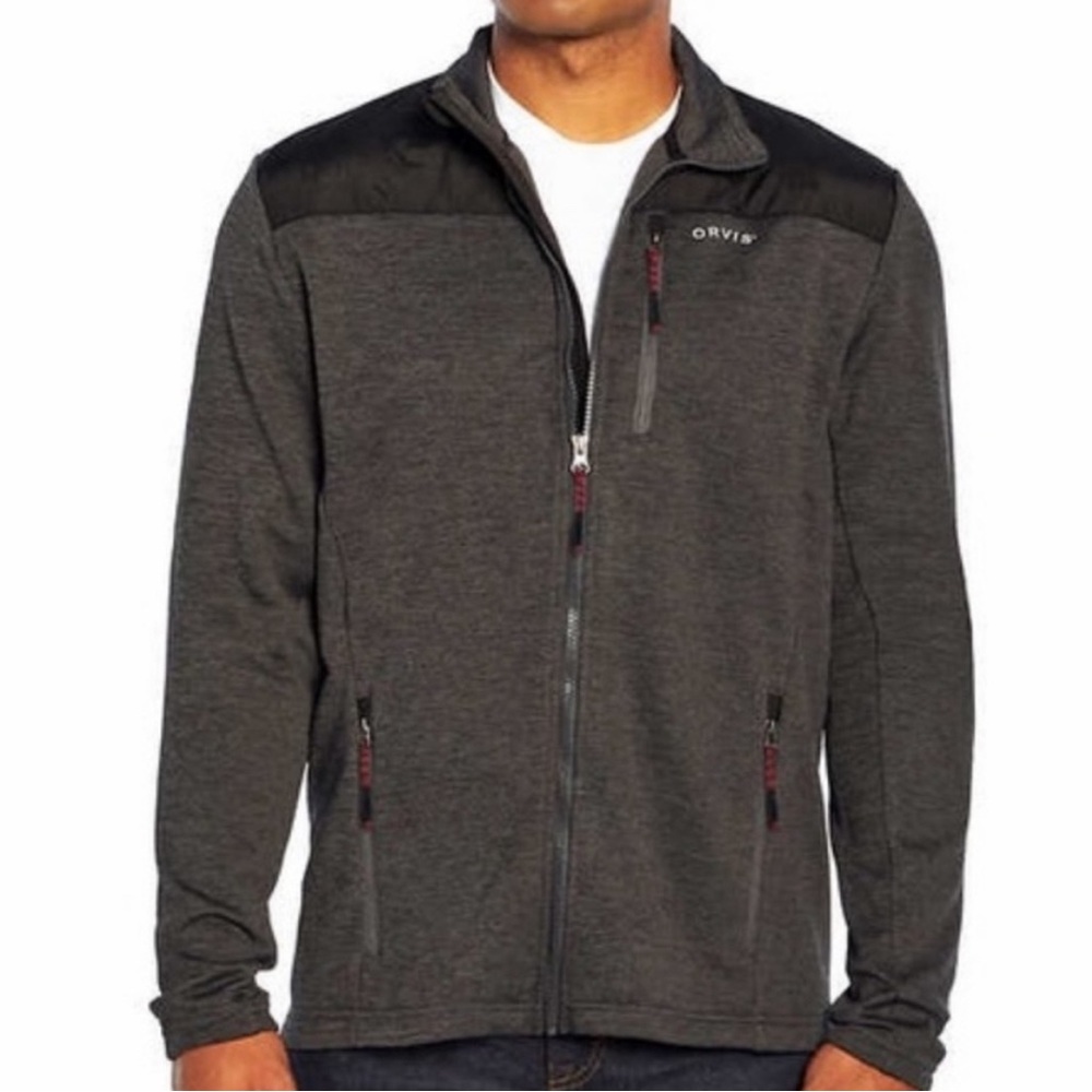 - NWTOrvis XXL Bonded mesh full zip jacket  Charcoal Red grey